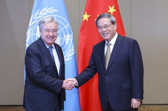 李强会见联合国秘书长古特雷斯 李强会见联合国秘书长古特雷斯